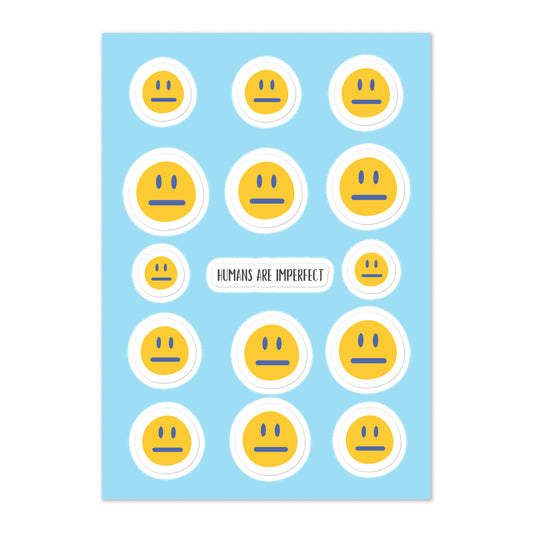 Sticker sheet, Humans are imperfect