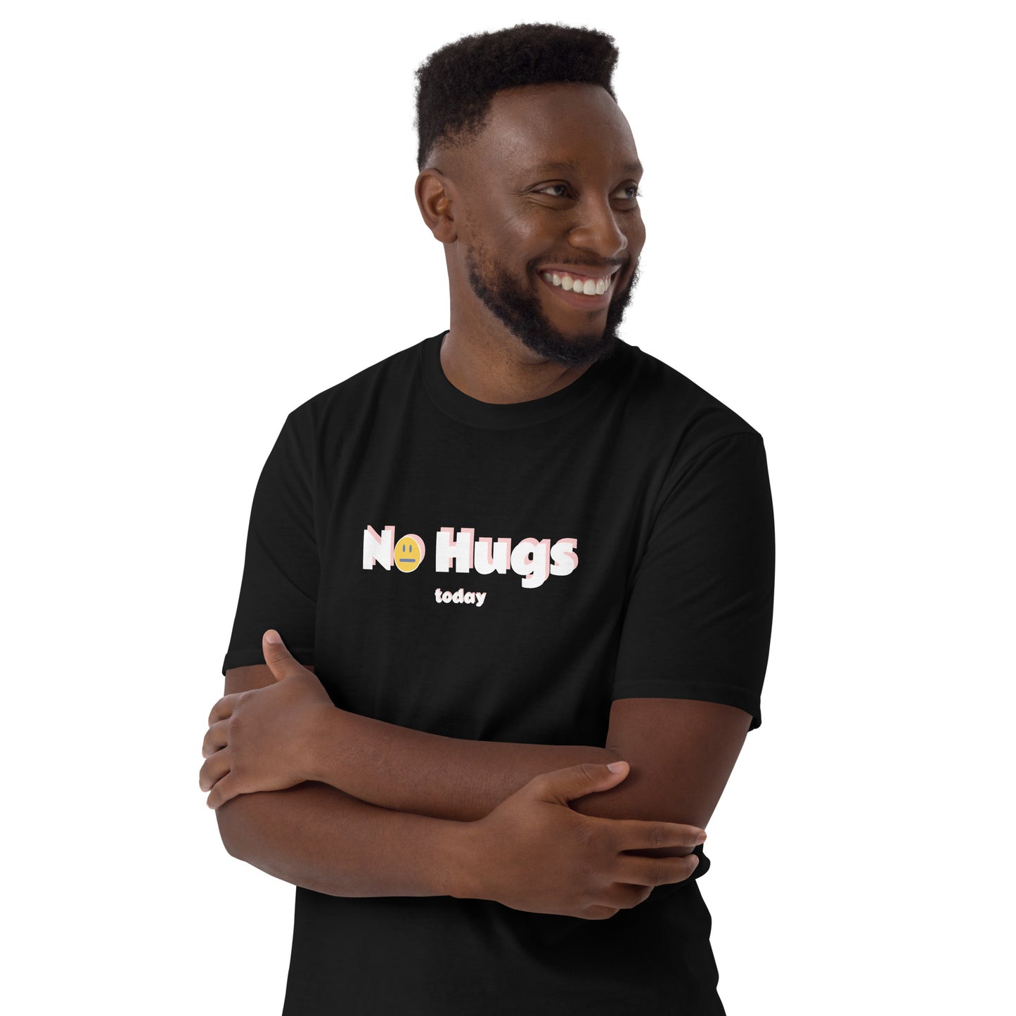 Sleeve Unisex T-Shirt, No hugs today