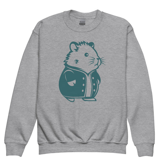 Youth- hamster,crewneck sweatshirt