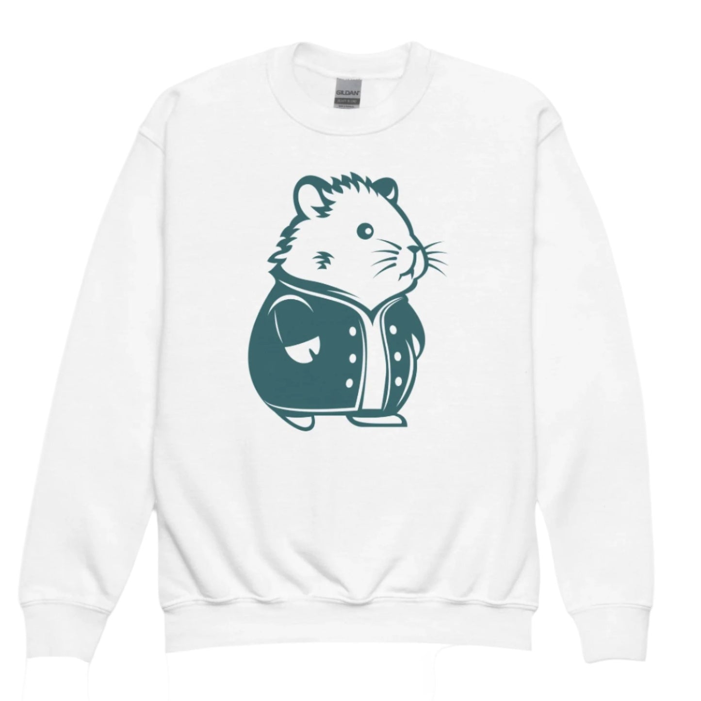 Youth- hamster,crewneck sweatshirt